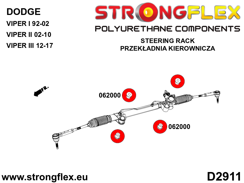 062000A: Steering rack bush SPORT