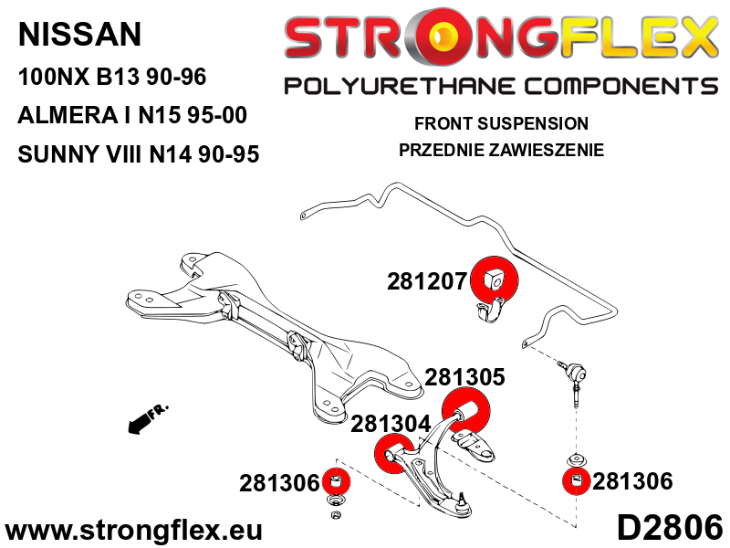 286235A: Full suspension bush kit SPORT