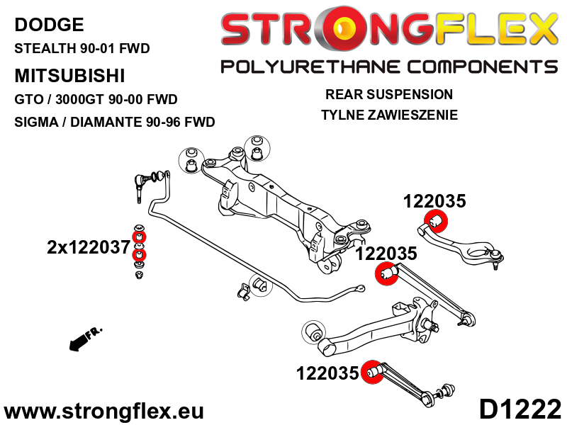 122037A: Rear stabilizer link bushing SPORT