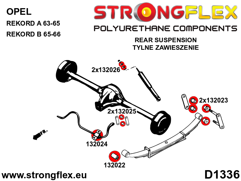 132022A: Rear spring bushing – front SPORT