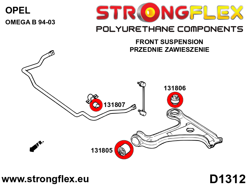 136251B: Full suspension polyurethane bush kit