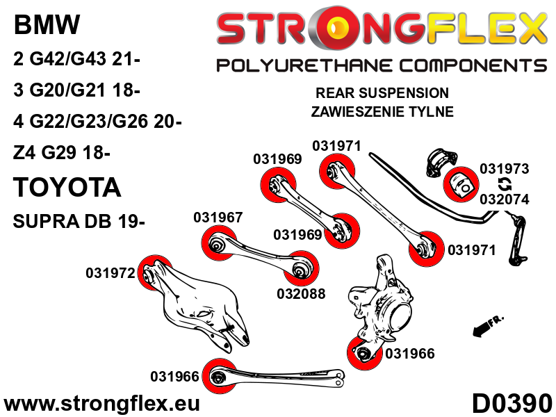 036144A: Full suspension polyurethane bush kit SPORT