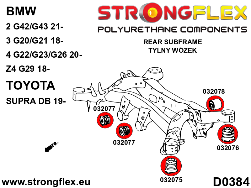 036144A: Full suspension polyurethane bush kit SPORT