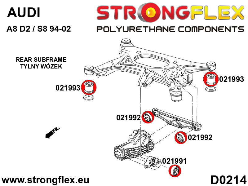 026295B: Full suspension polyurethane bush kit