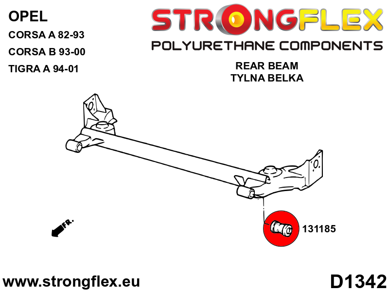 136253A: Front suspension and ream beam bush kit SPORT
