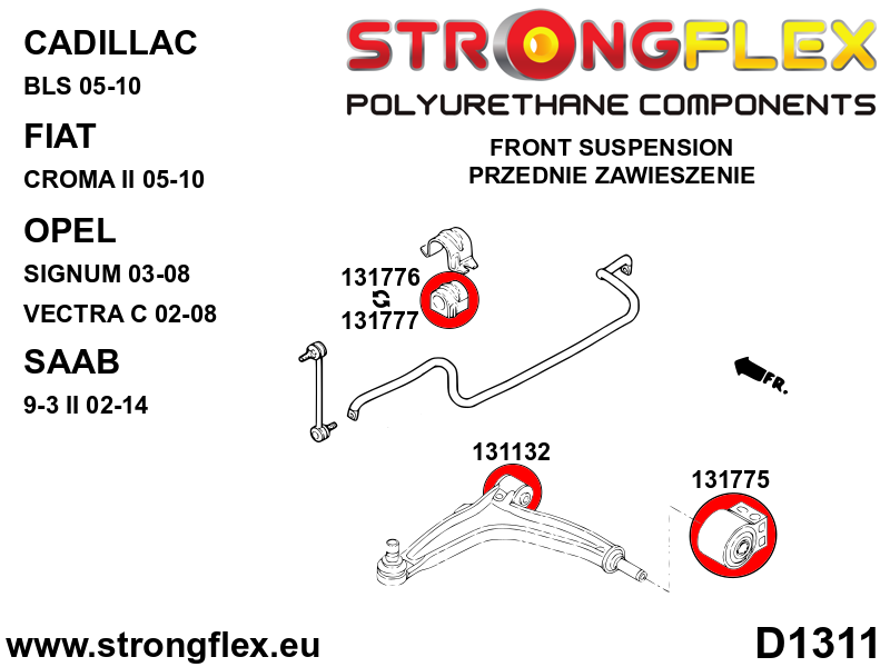 136246A: Full suspension polyurethane bush kit SPORT