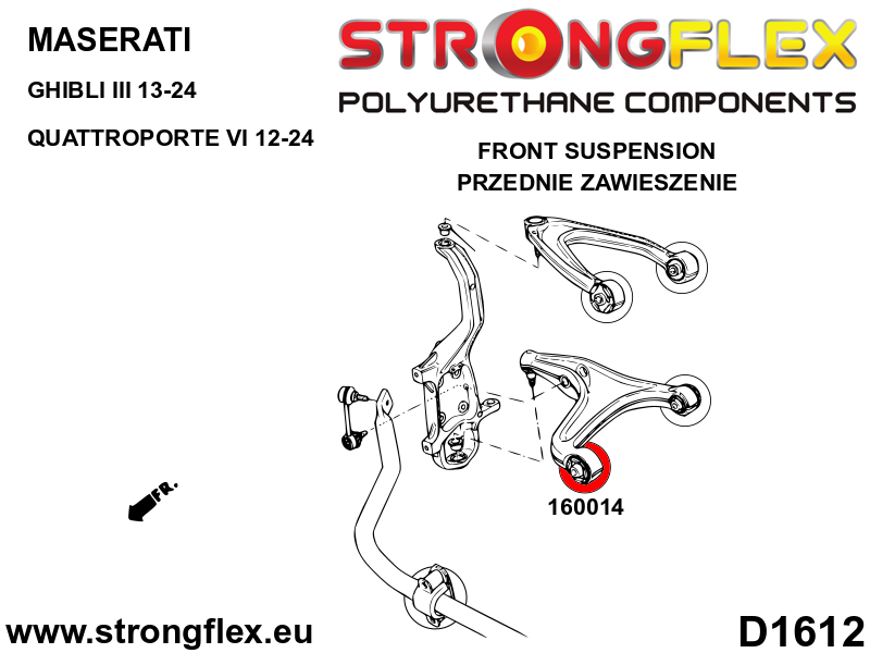 160014B: Front lower wishbone – front bush