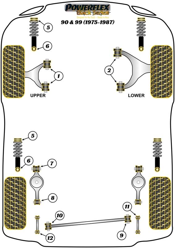 Upper Shock Absorber Bush 90 & 99, 900, 96, 99, road