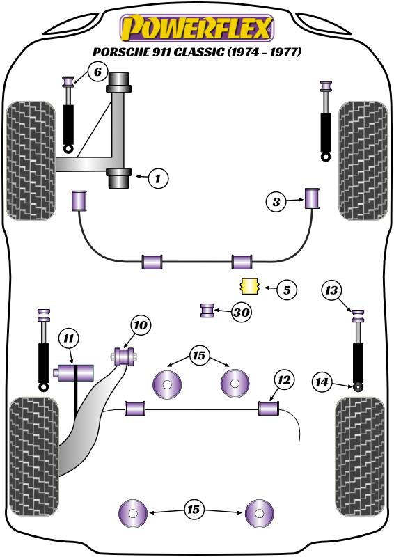036099A: Rear suspension bush kit SPORT