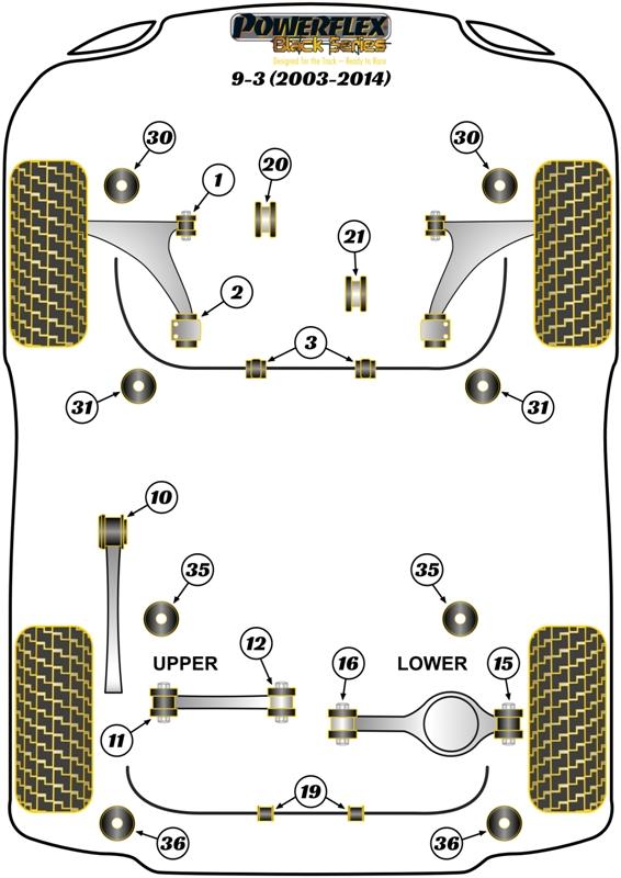 Voorste subframe achterste bus 9-3, Vectra C (2002-2008), straat