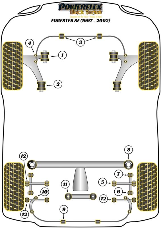 Front Wishbone Front Bush Forester, Impreza, Legacy, Outback, road