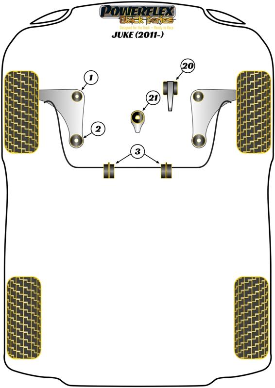 Front Wishbone Rear Bush Juke, Leaf, Pulsar C13, Qashqai J10, X-Trail T31, E30, road