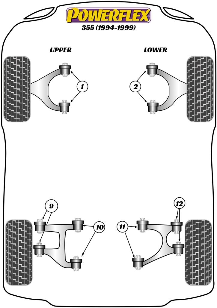 026243B: Rear subframe bush kit