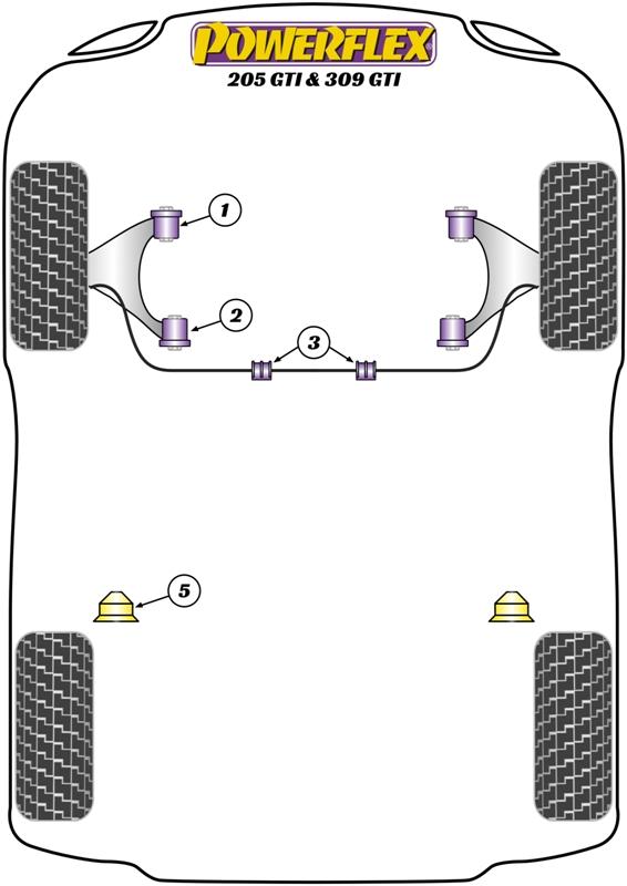 221951B: Rear subframe – front bush 60mm