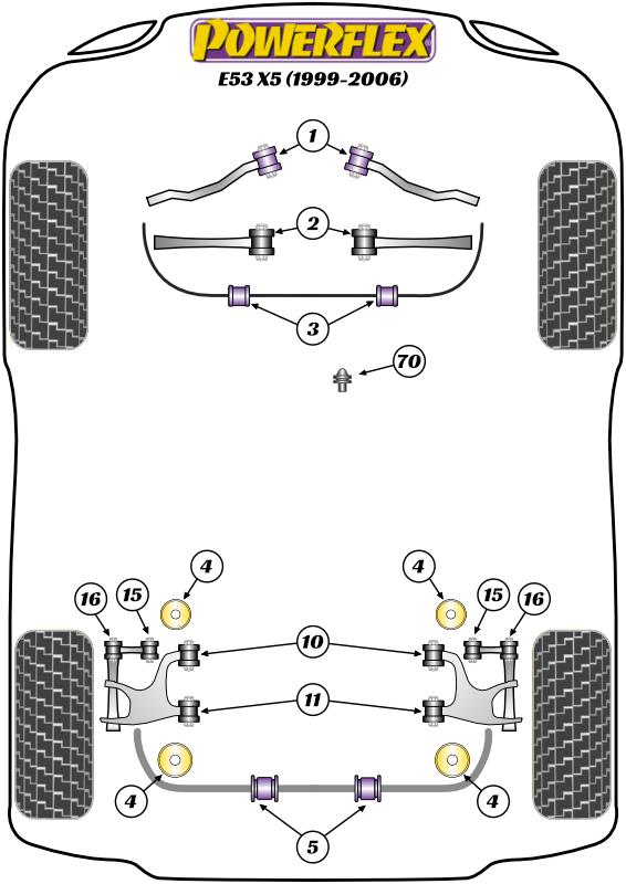 Achterste subframe naar chassisbus X Series, straat