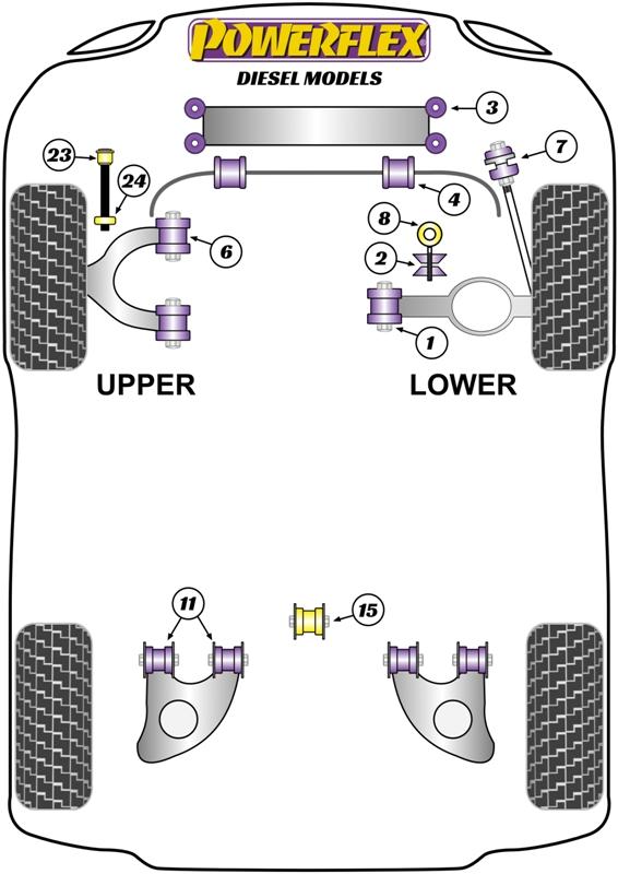 Bumpstop vooraan 65 mm Transporter Models, heritage