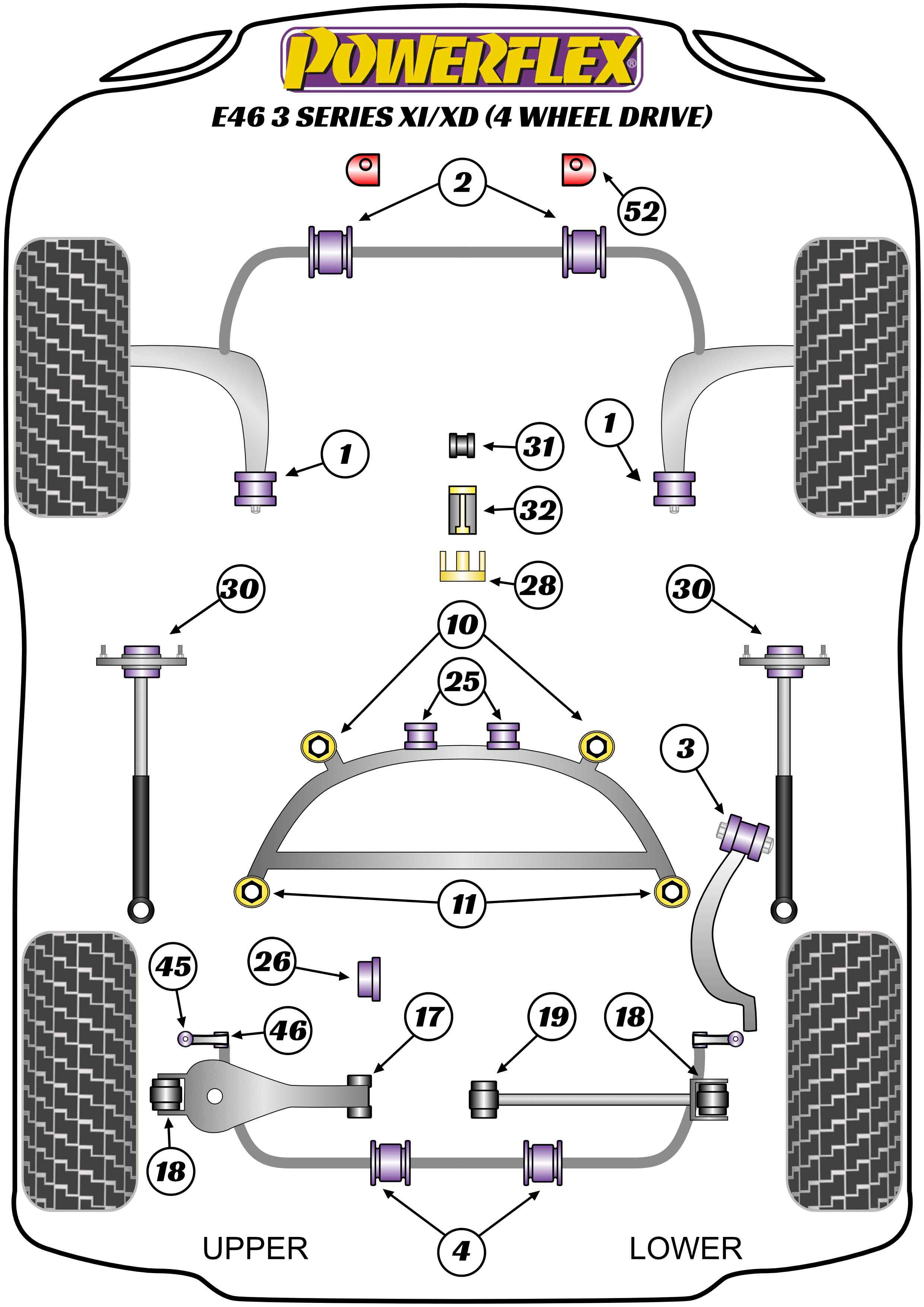 Tussenbakbusinzetstuk (motorsport) 3 Series, 5 Series, 7 Series, X Series, black