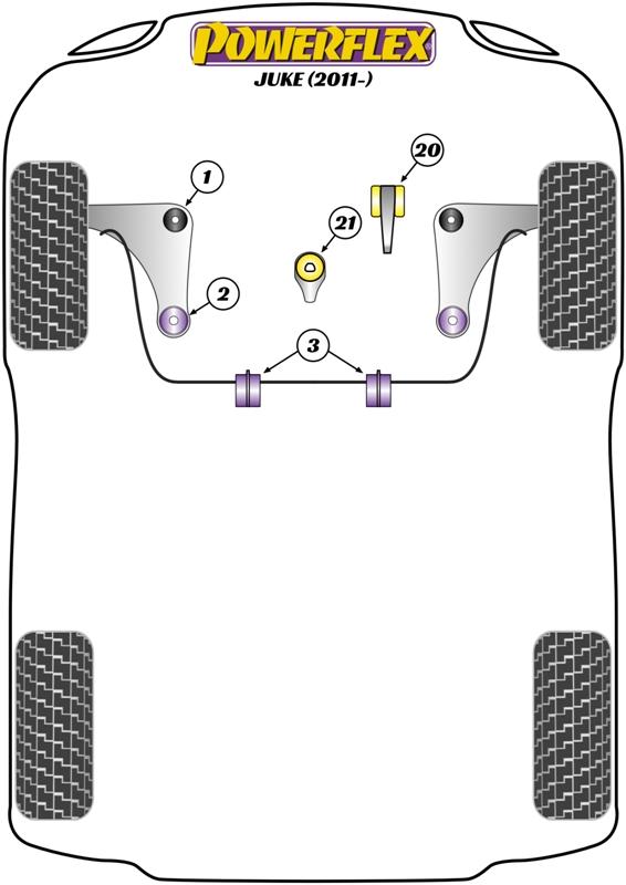 Front Wishbone Rear Bush Juke, Leaf, Pulsar C13, Qashqai J10, X-Trail T31, E30, road