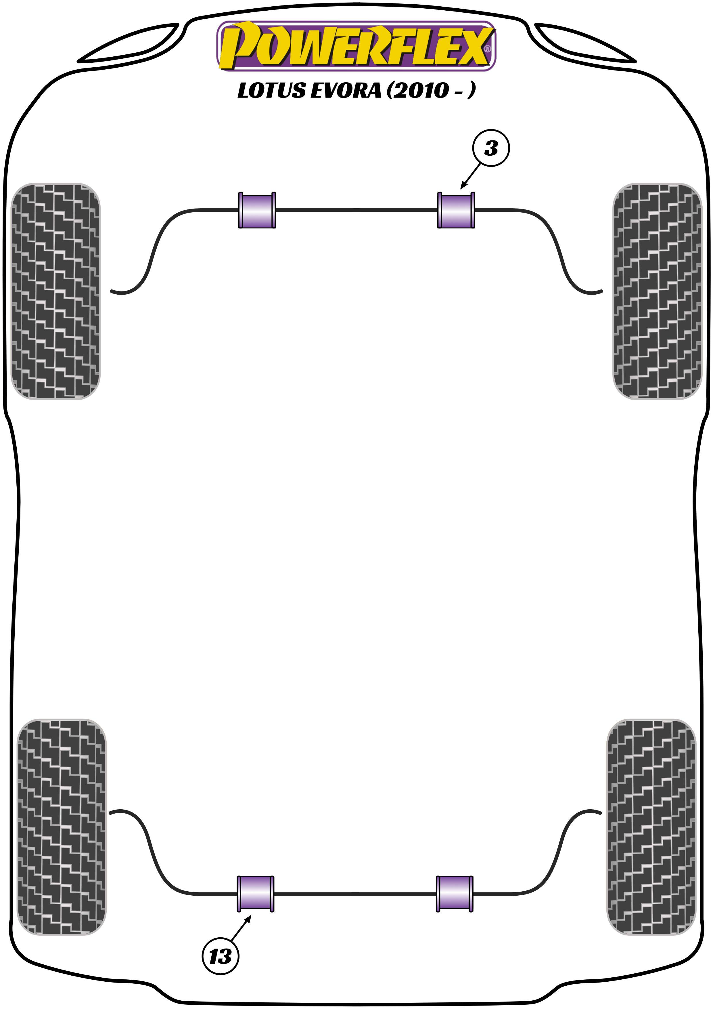Achterste stabilisatorstangbus 21,5 mm Evora, Exige, straat