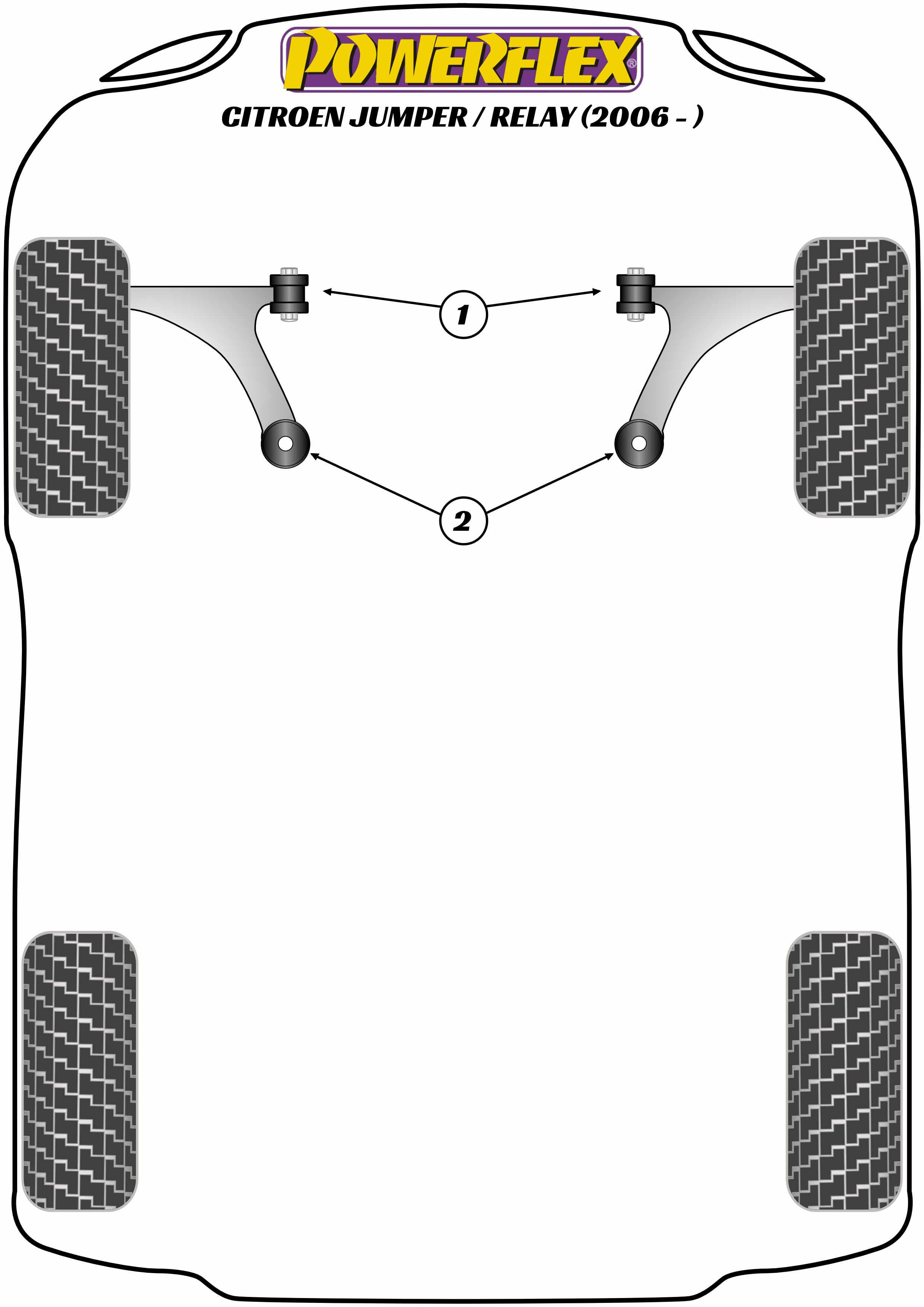 116245B: Rear subframe bush kit