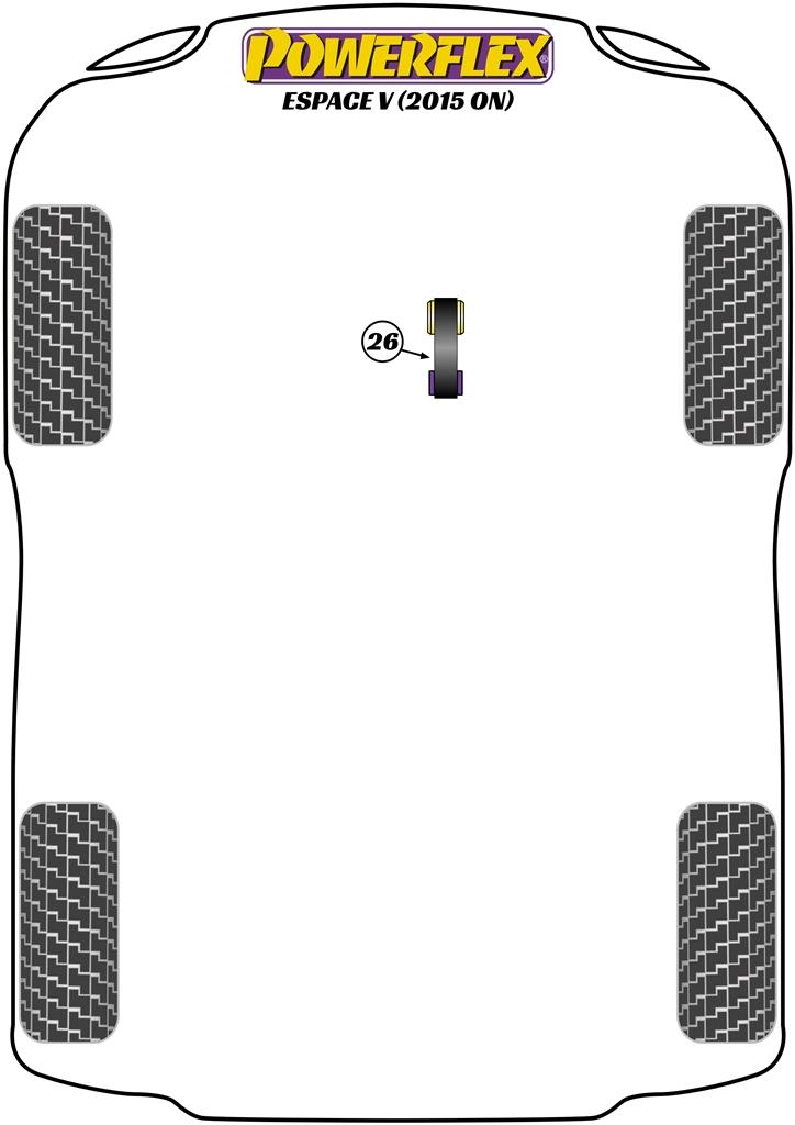 Upper Engine Torque Mount - Road Espace V, Megane Models, Scenic Models, Talisman, road