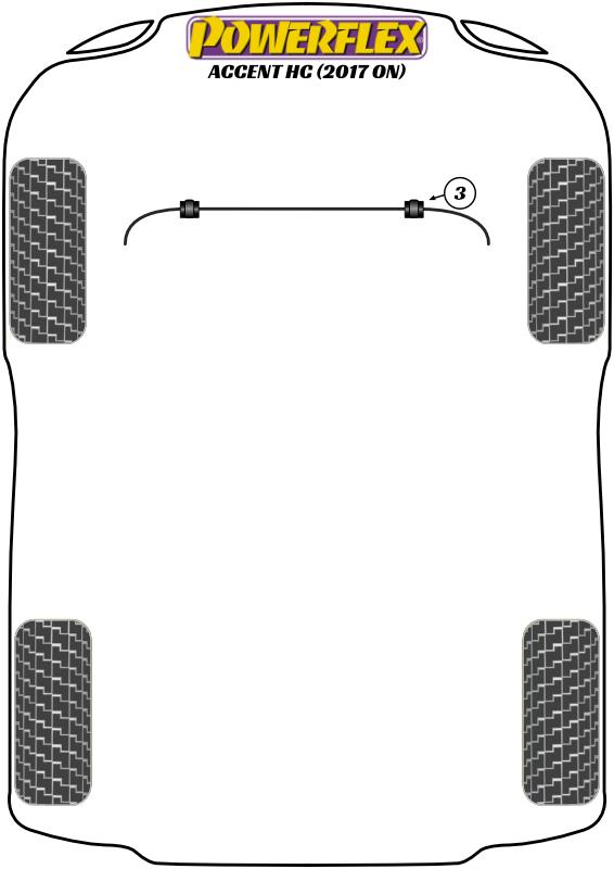 Voorste stabilisatorstangbus 22,5 mm Accent Models, Elantra Models, Grandeur TG/HG, i10 Models, i20 Models, i30 Models, i40, Ioniq AE, Kona inc N, Santa Fe Models, Tucson / iX35 Models, Veloster Models, Venue QX, Carens UN & RP, Cee'd/Proceed/XCeed Models