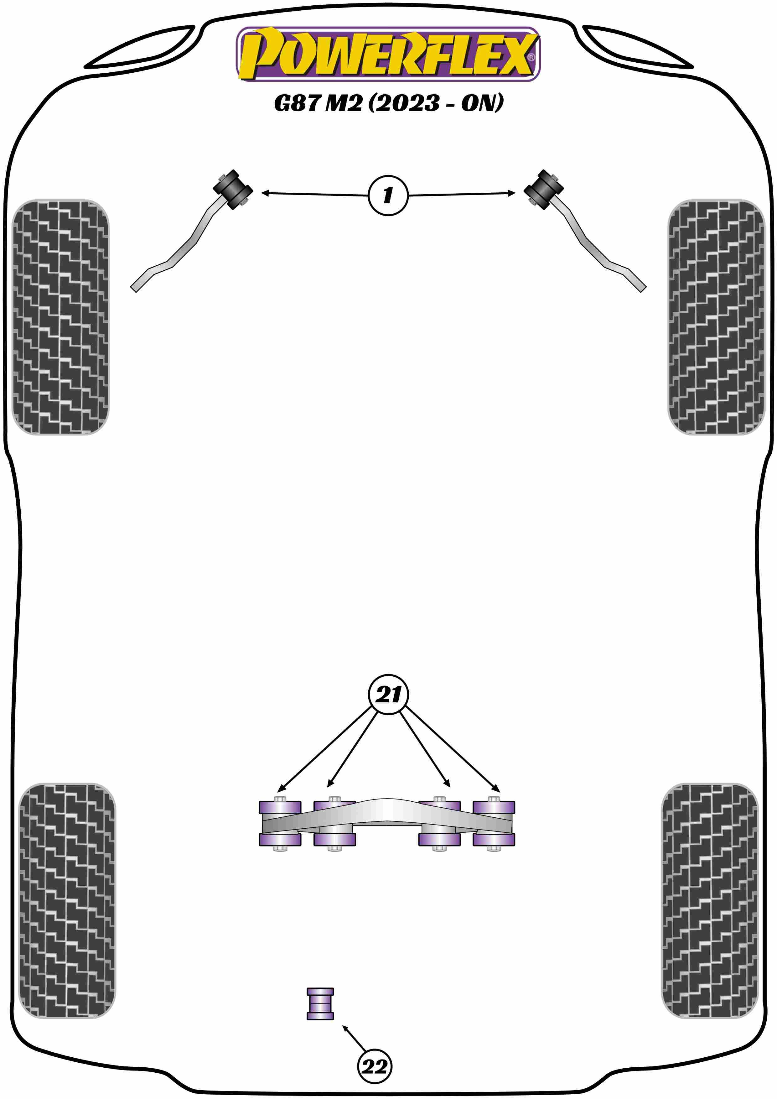 Rear Anti Roll Bar Bush 26mm 2 Series, 3 Series, 4 Series, road