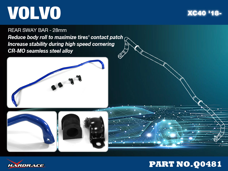 VOLVO XC40 \'18 - achter stabilisatorstang, 28MM - 5PCS / SET
