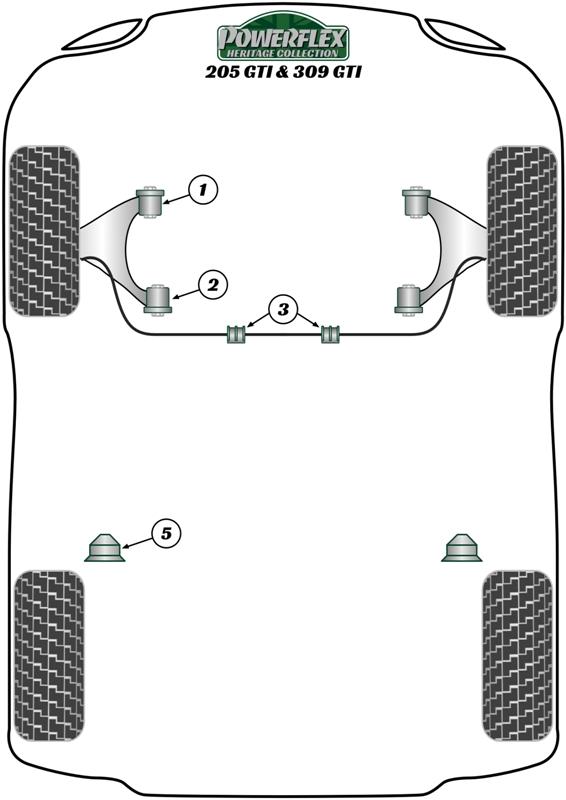 221951B: Rear subframe – front bush 60mm