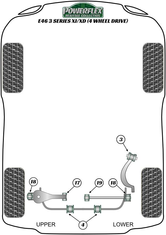 Tussenbakbusinzetstuk (motorsport) 3 Series, 5 Series, 7 Series, X Series, black