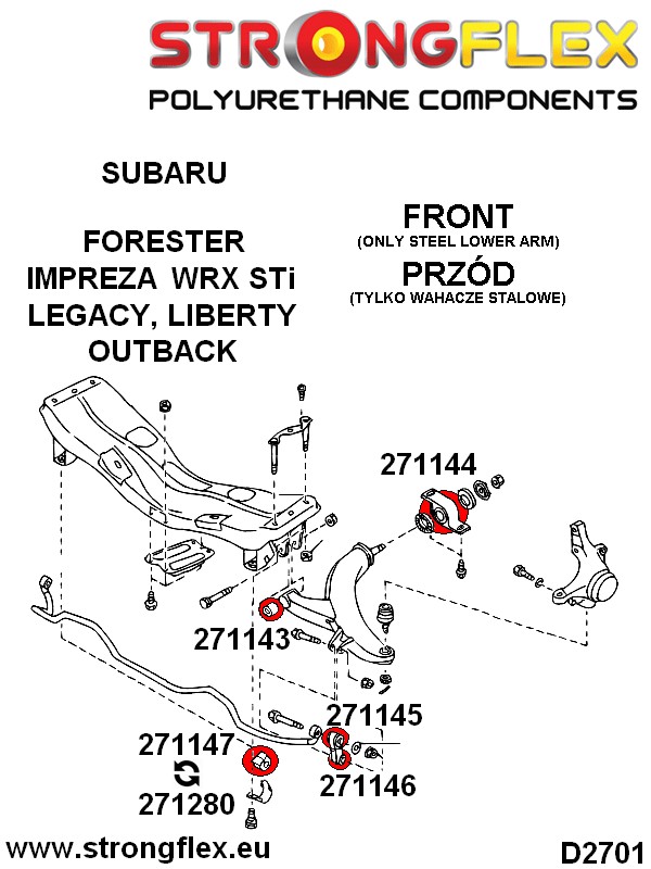 276090A: Stabilisatorbusset voor en achter SPORT