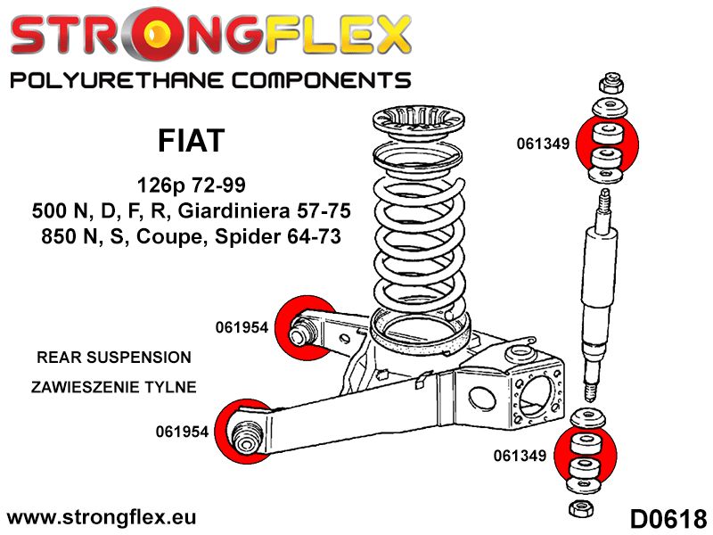 061954A: Rear trailing arm bush SPORT