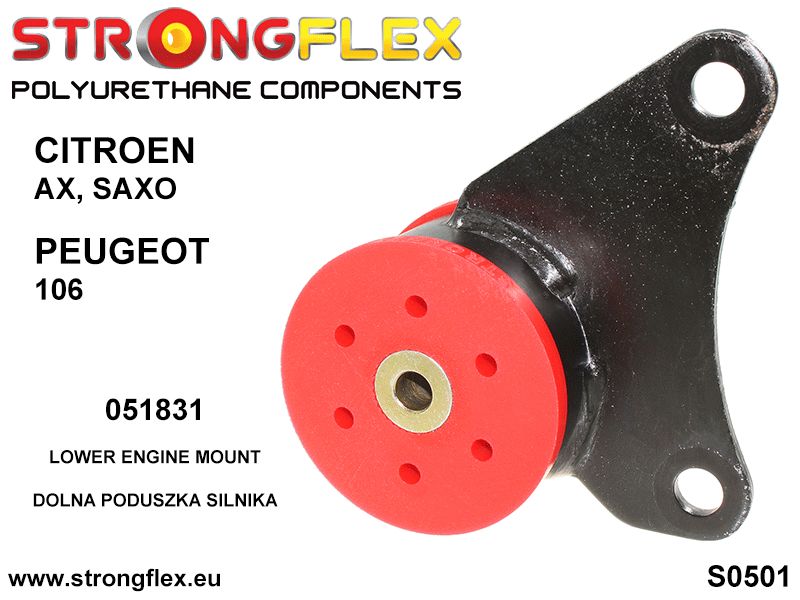 051831A: Onderste motorsteun 65 mm SPORT