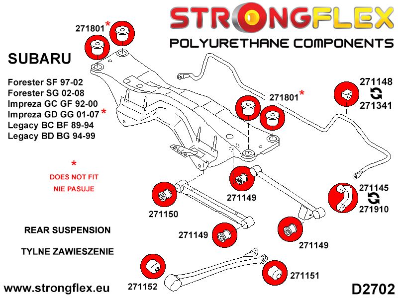 271151B: Rear tie bar to hub rear bush