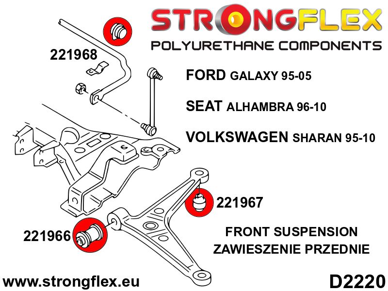 221968A: SPORT Front Roll Bar Bushing