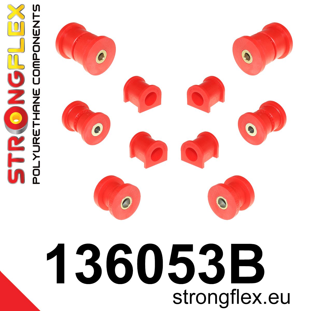 136053B: Complete set voor- en achterveringbussen
