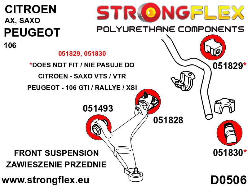 051829B: Front anti roll bar bush