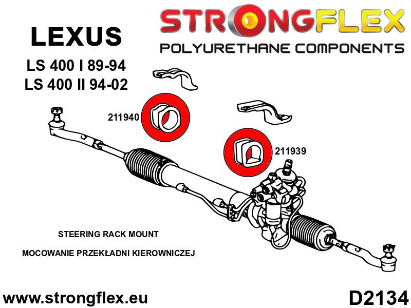 211940A: Steering rack clamp bush SPORT