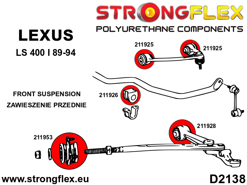 216257A: Full suspension bush kit SPORT