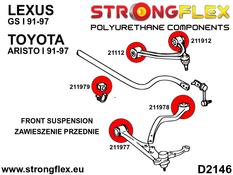 216267B: Front suspension bush kit