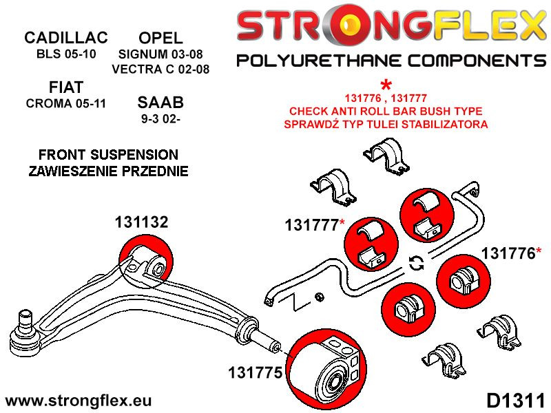131776A: Voorste bus stabilisatorstang SPORT