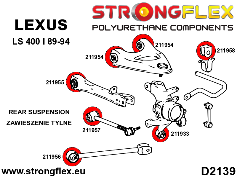 211933A: Rear trailing arm – rear bush SPORT