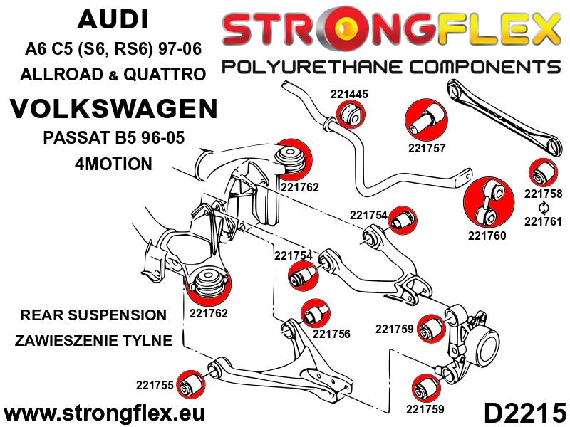 221762B: Rear subframe bush
