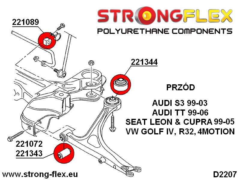 221088A: Voorste bus stabilisatorstang SPORT