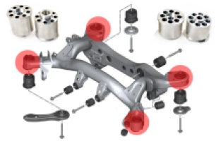 Aluminium subframe bussen E81-E93 F20-F36 G20-G29 Supra MK5